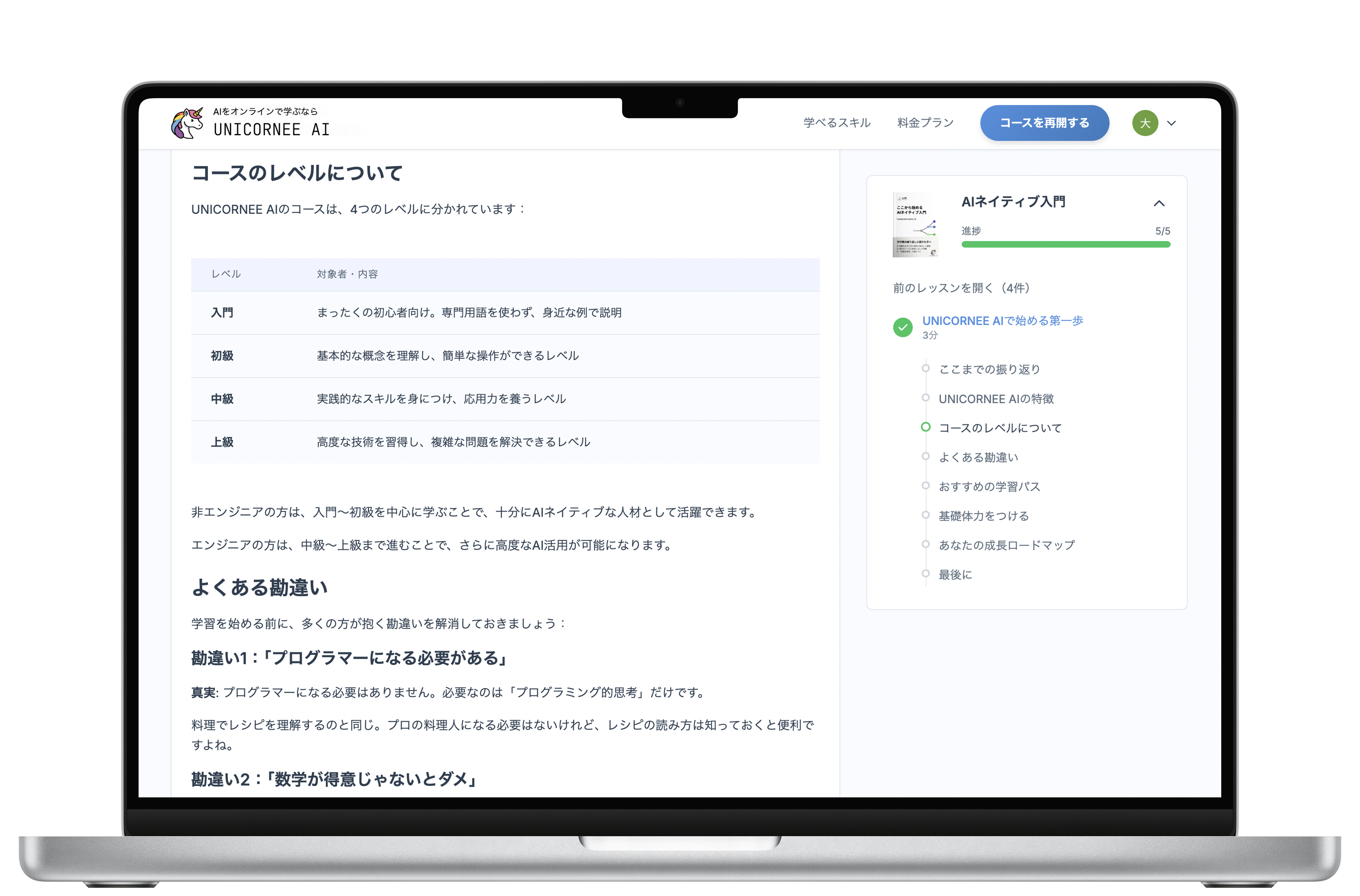 UNICORNEE AI ターミナル